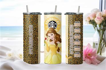 Starbucks Coffee Belle Yellow Leopard